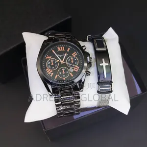Andre Quality Mens Wristwatch With Bracelet• Comes in a Big Box••
