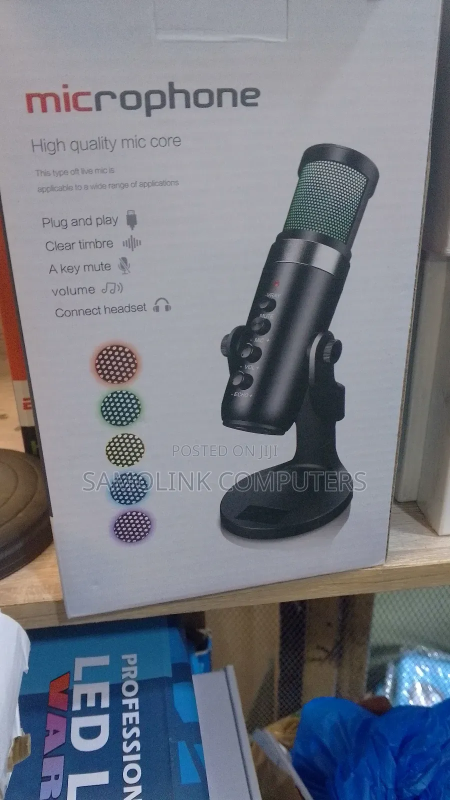 Usb Condenser Microphone Tabletop Desktop RGB Microphone