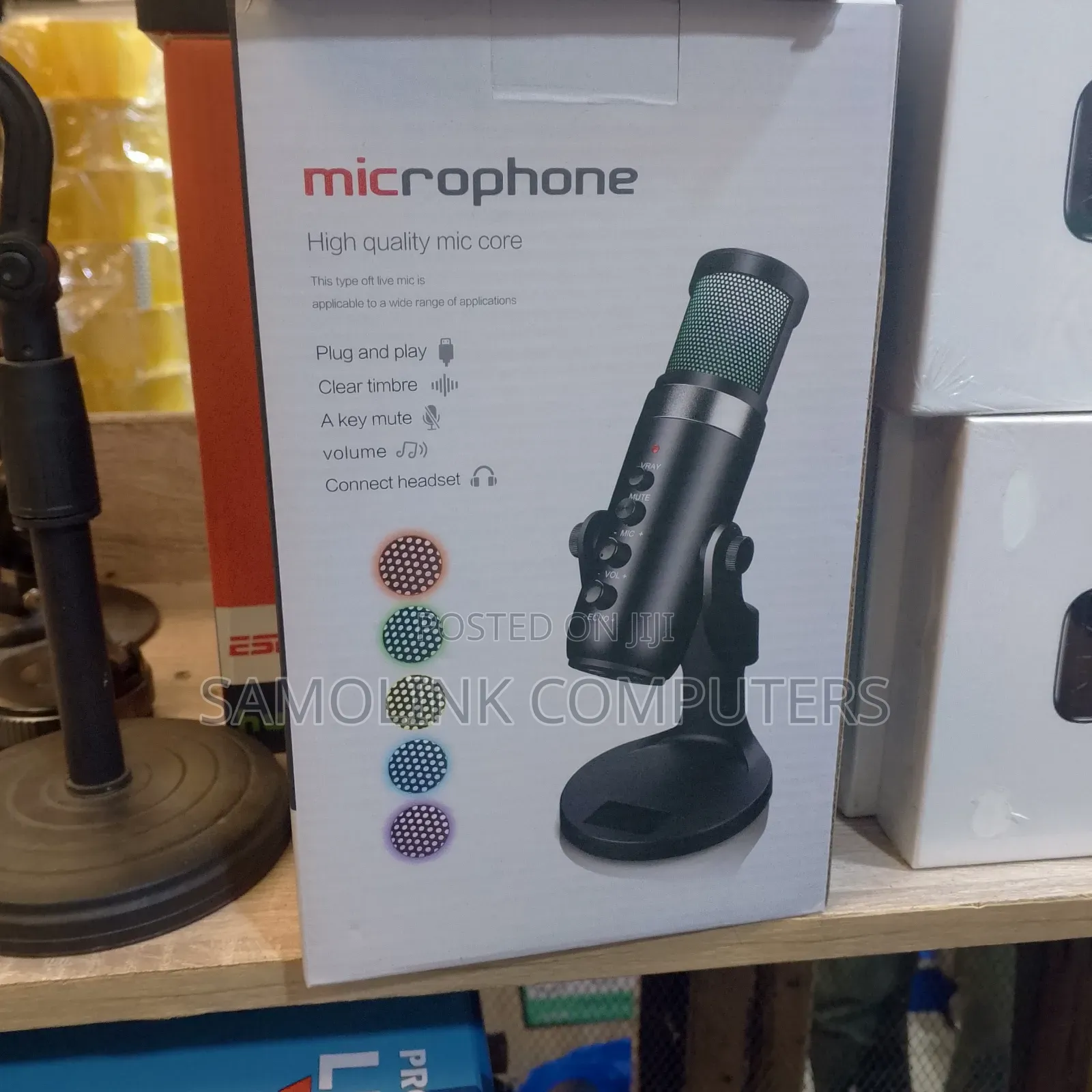 Usb Condenser Microphone Tabletop Desktop RGB Microphone