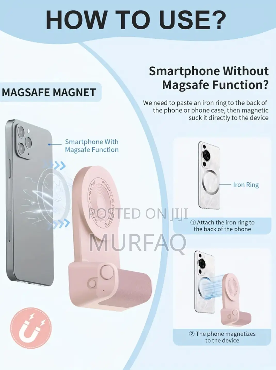 Magnetic Smartphone Handle – Bluetooth Selfie Grip Stand