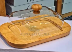Wooden Butter Dish With Acrylic Lid.