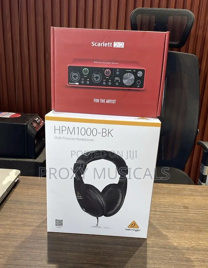 Focusrite Scarlett 2i2 Behringer Hpm1000 Headphone