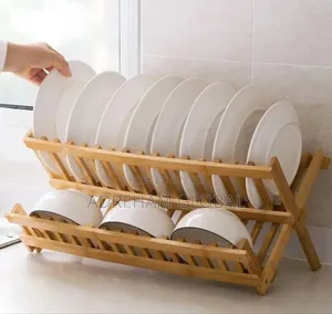 Foldable Wooden Dish Rack
