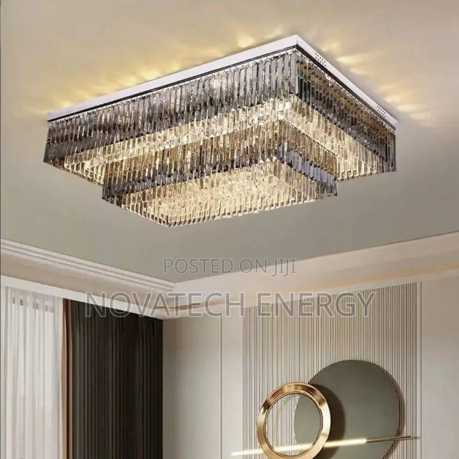 Rectangular 2step Luxury Flush Chandelier Led Light