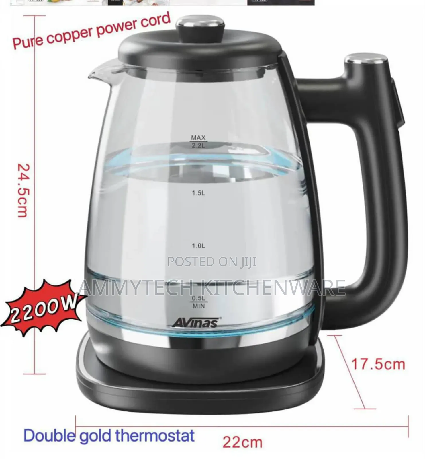 Avinas Glass Electric Kettle