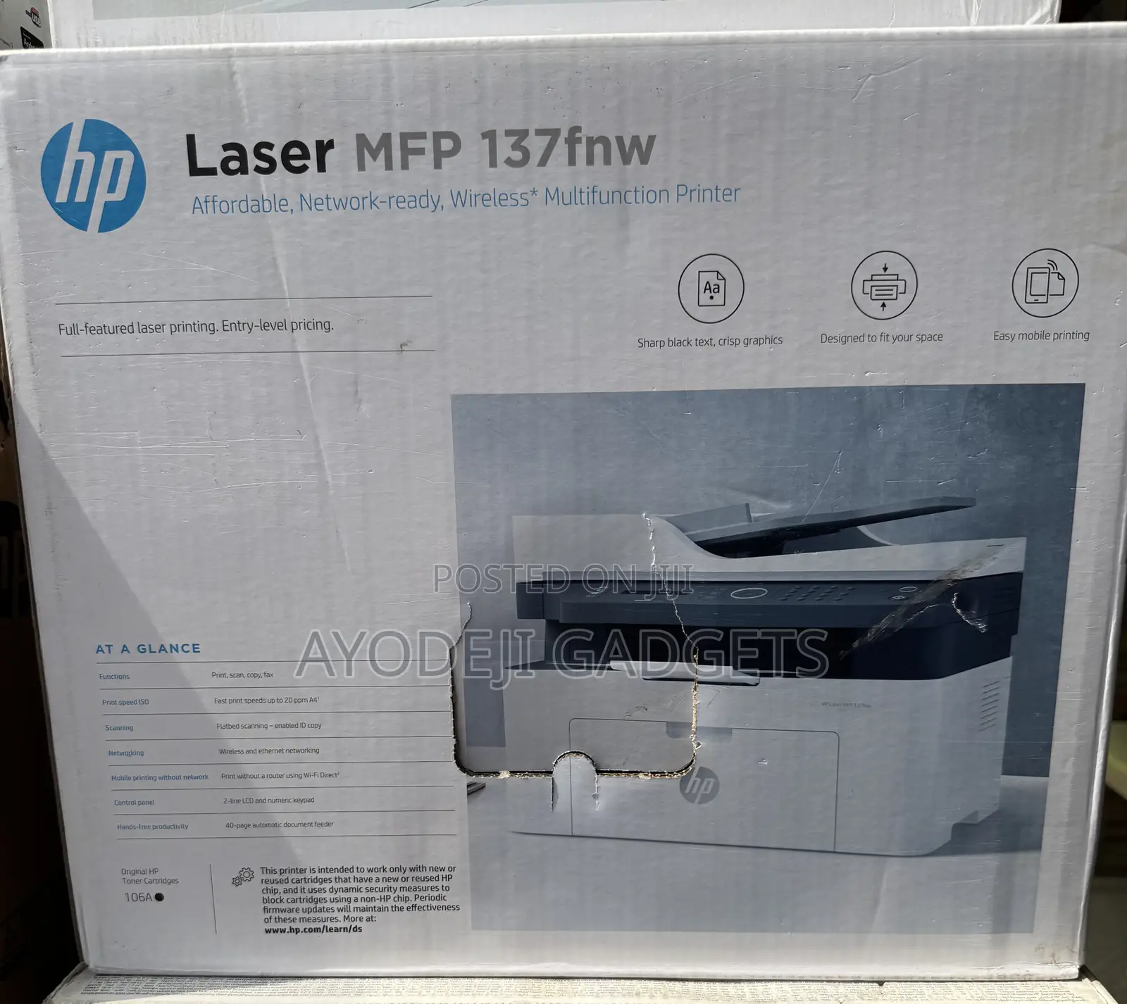 Hp Laser Mfp 137fnw Printer