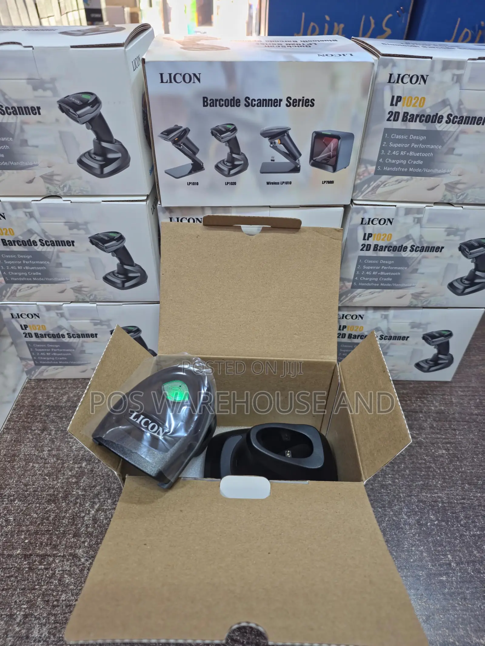 Licon Bluetooth Barcode Scanner With Charger Base