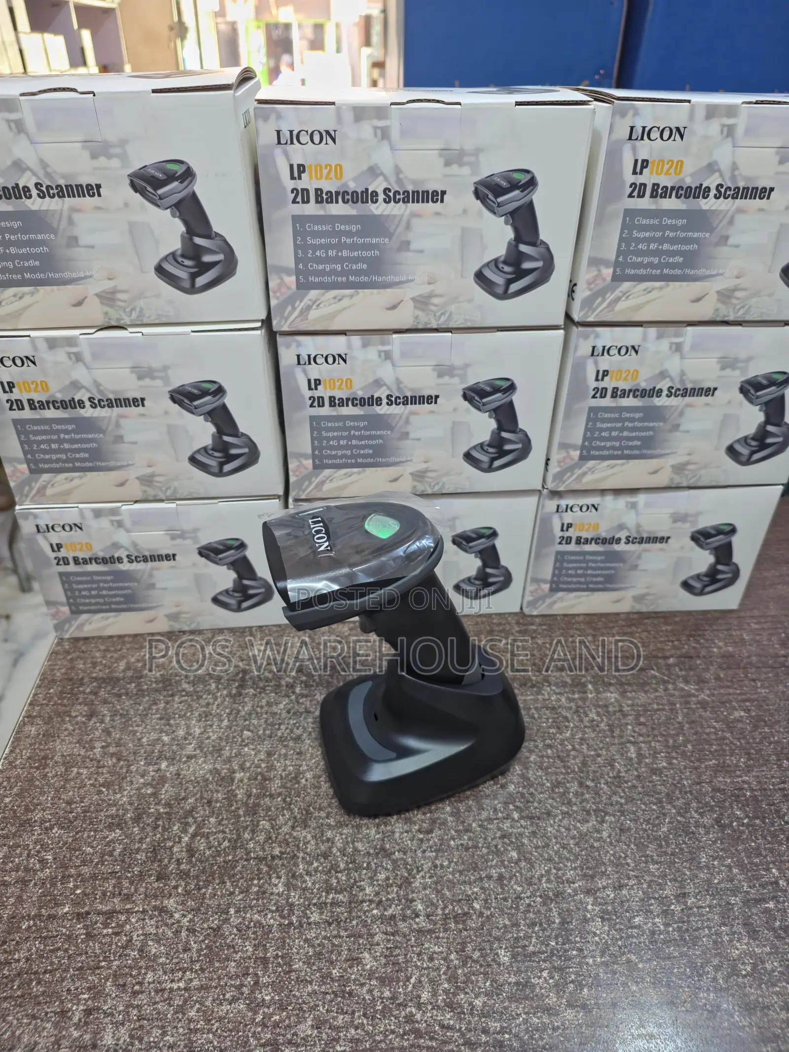 Licon Bluetooth Barcode Scanner With Charger Base