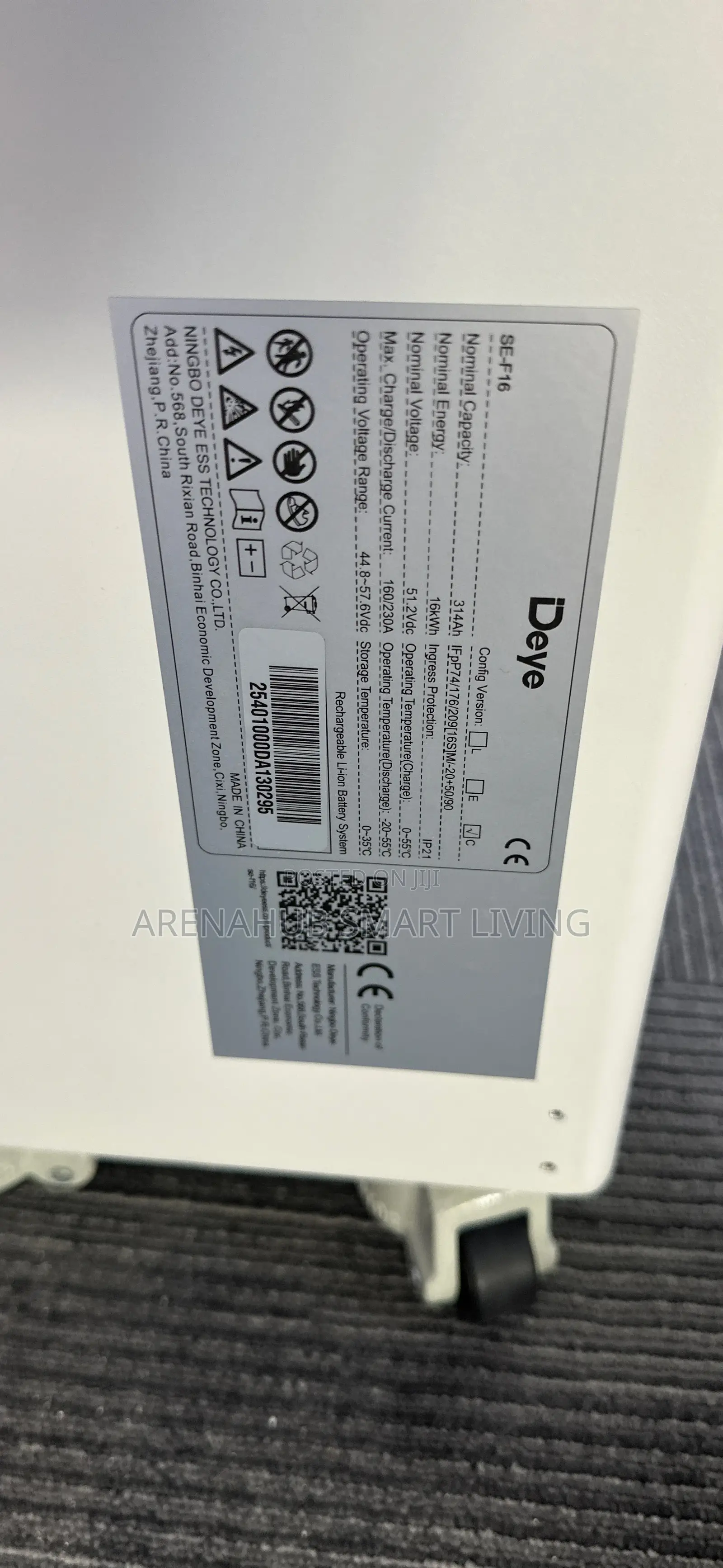 Deye 16kwh 48v Lithium Battery Standing