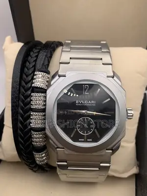 Bv Wristwatch and Bracelets Set