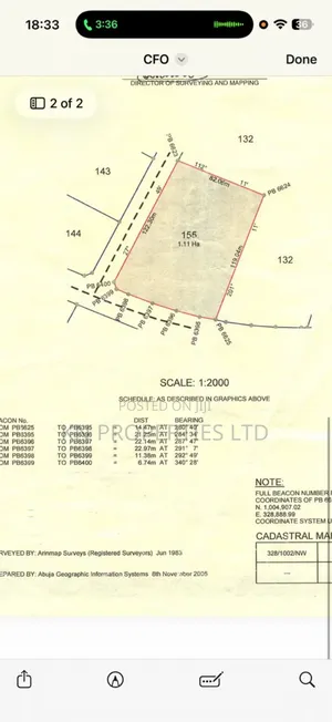 For Sale  1.11 Hectares in Mabushi
