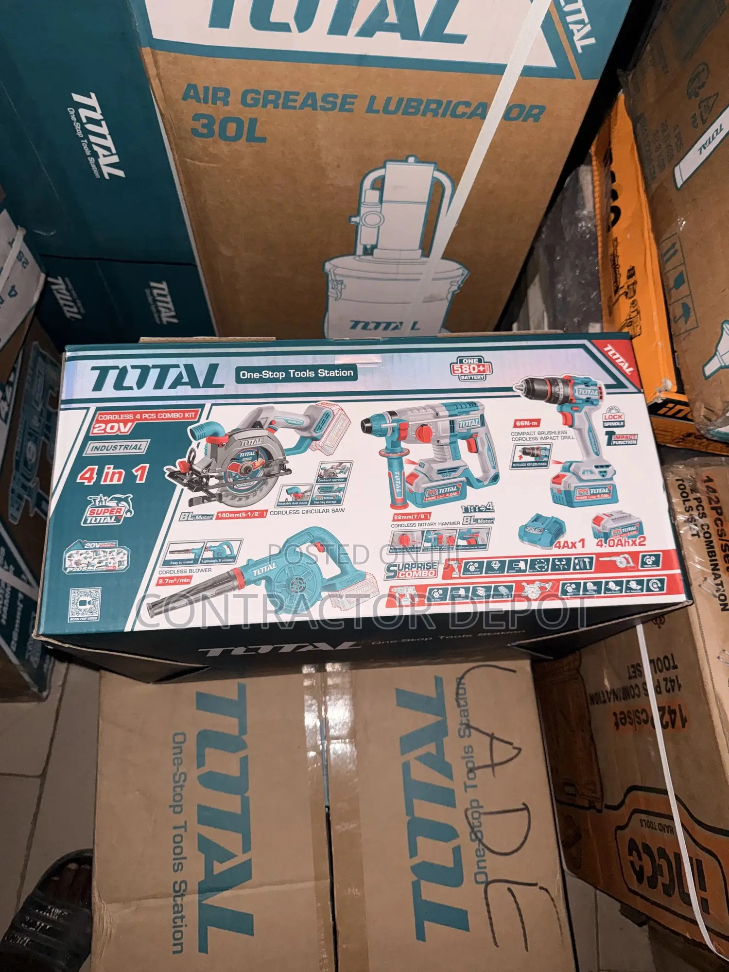 Total 4pcs Combo Kit With Circular Saw