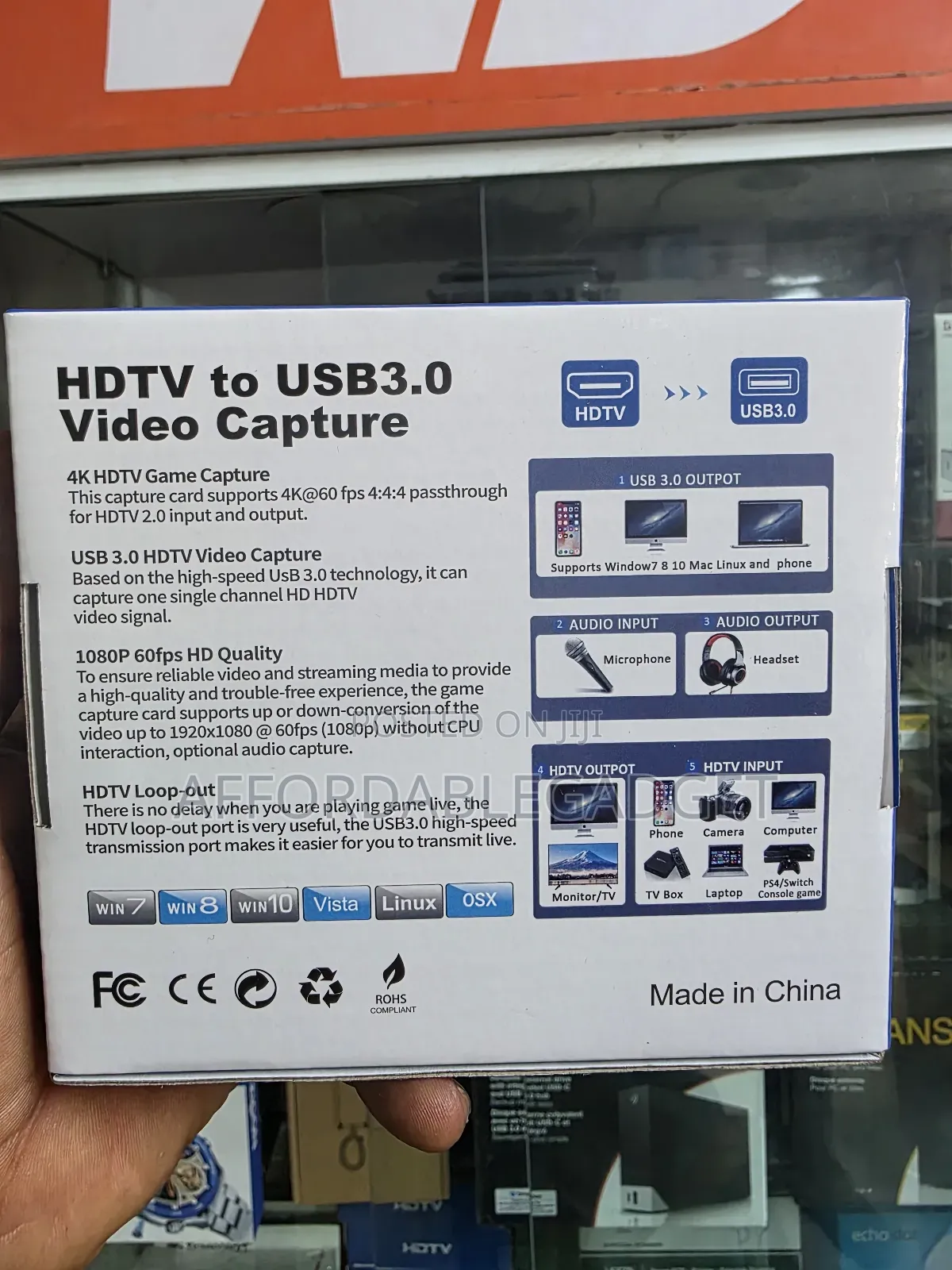 Video Capture Card 3.0 USB 60fps
