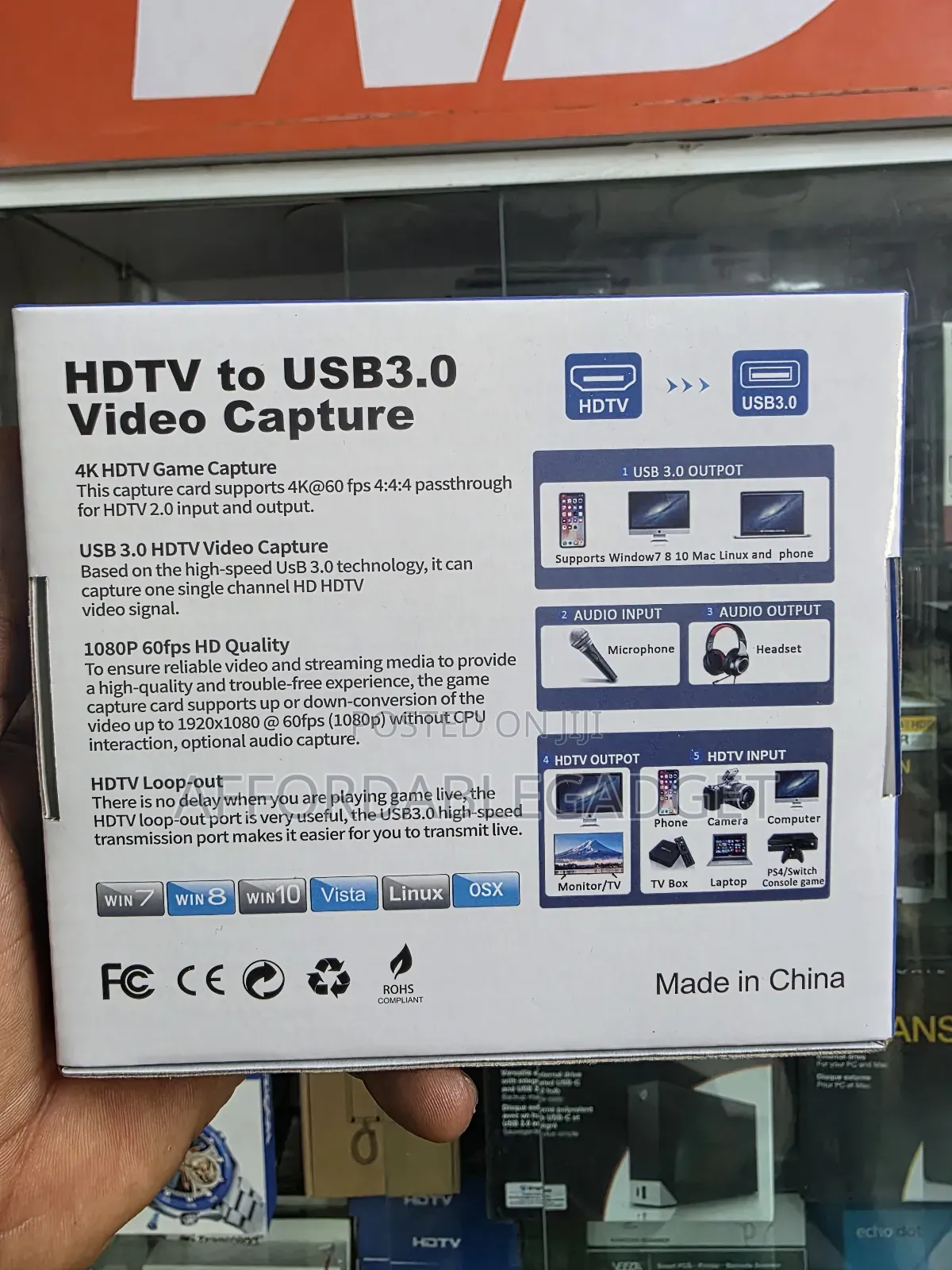 Video Capture Card 3.0 USB 60fps