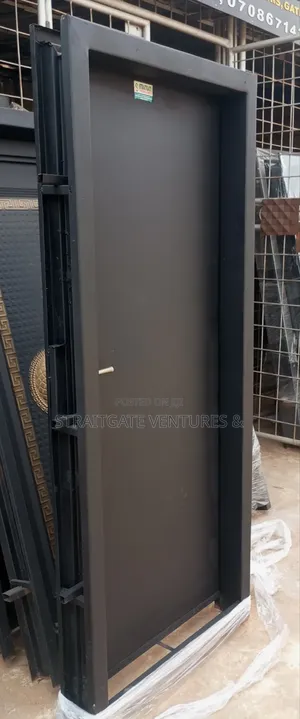 Plain Black Security Door