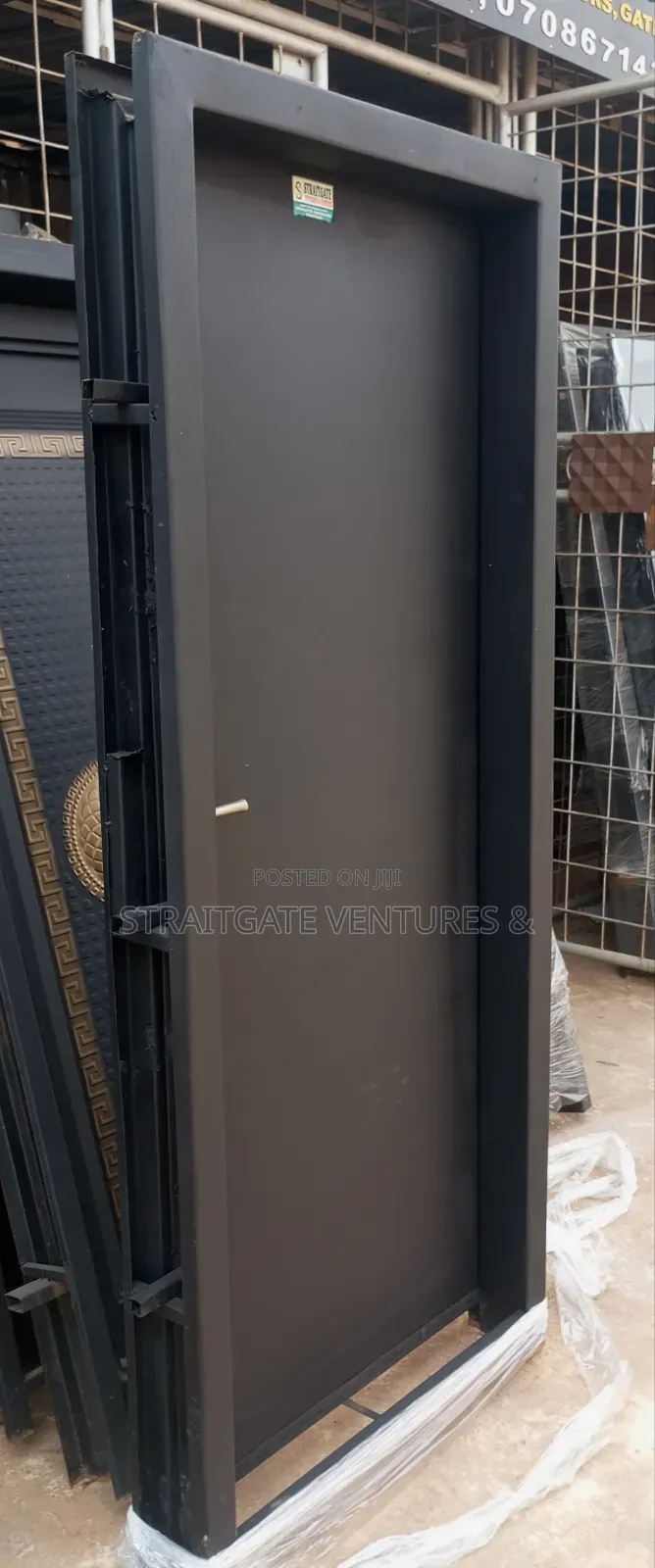Plain Black Security Door
