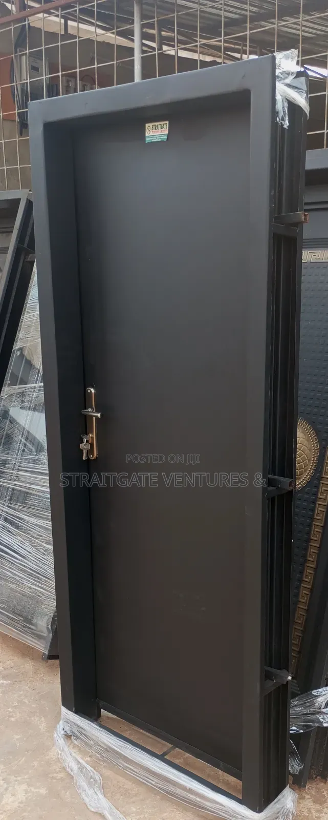 Plain Black Security Door