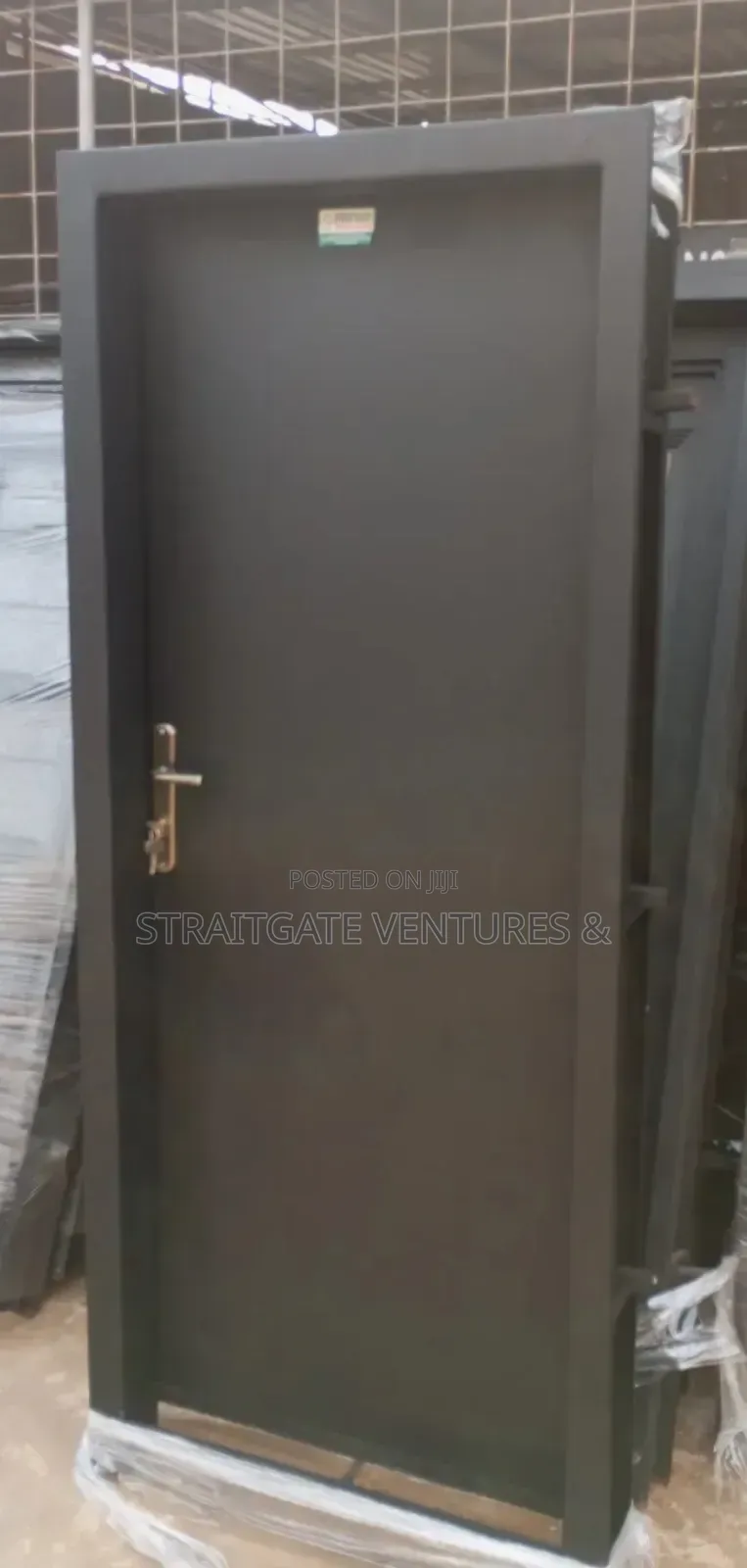 Plain Black Security Door
