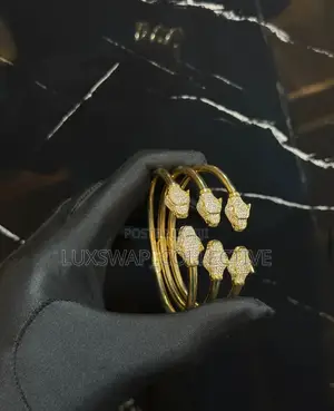 Gold Lion Head Bangles