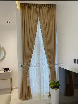 Brand New High Quality Turkish Deep Gold Three Plit Curtain Design