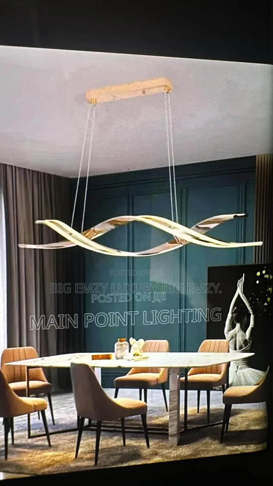 Led Double Cross Dropping Pendants Light.