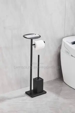Standing Toilet Paper and Brush Holder