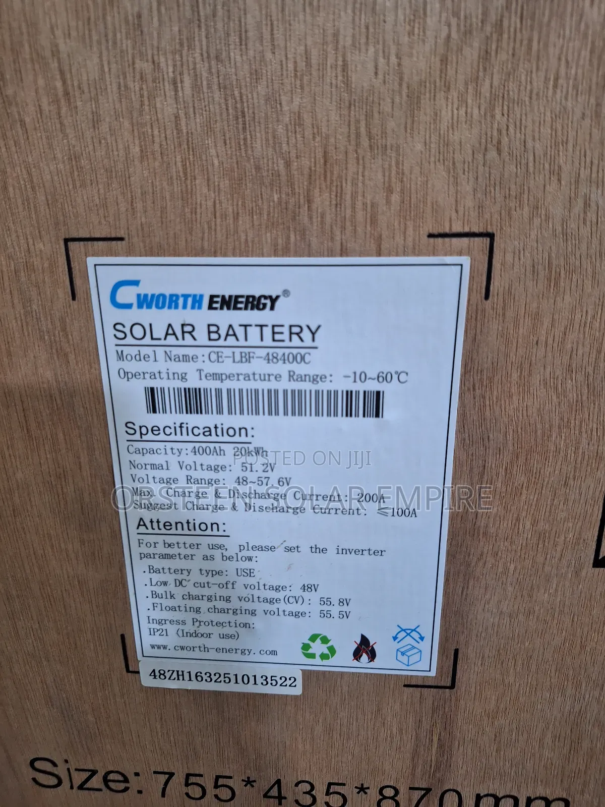 20kwh Cworth Lithium Batteries