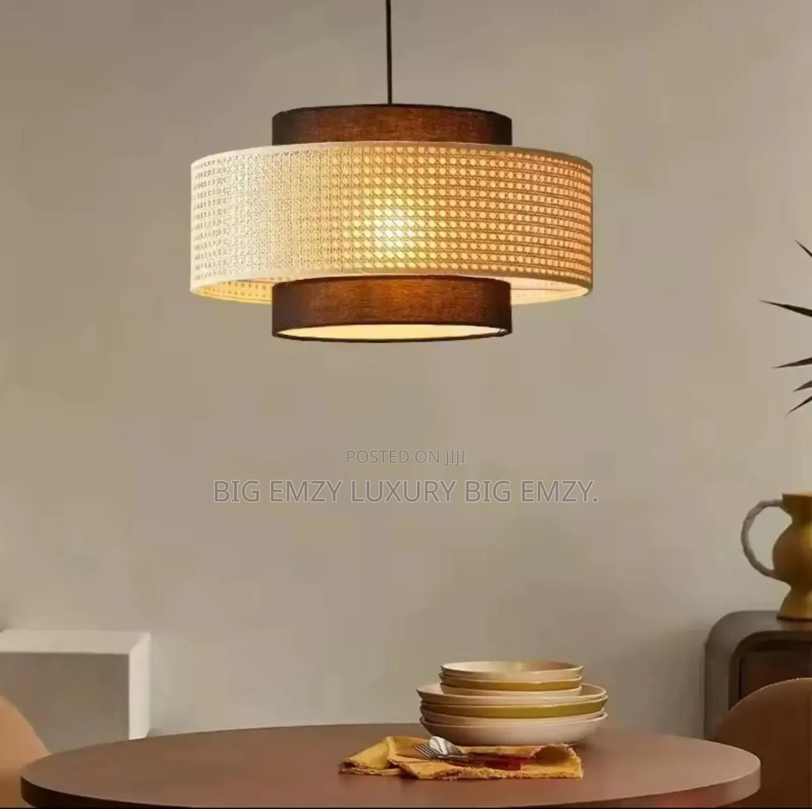 A Rattan Pendant Light or a Rattan Chandelier.