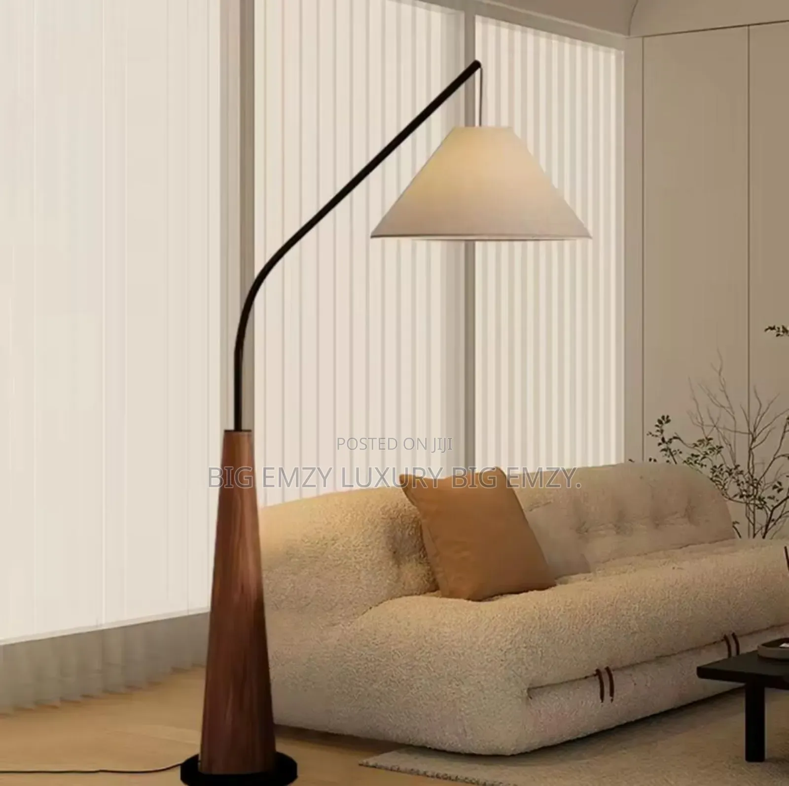Gibson Black Hanging Arc Floor Lamp.