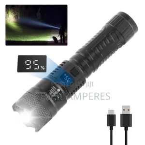High Quality Rechargeable Torch Light With Battery Display