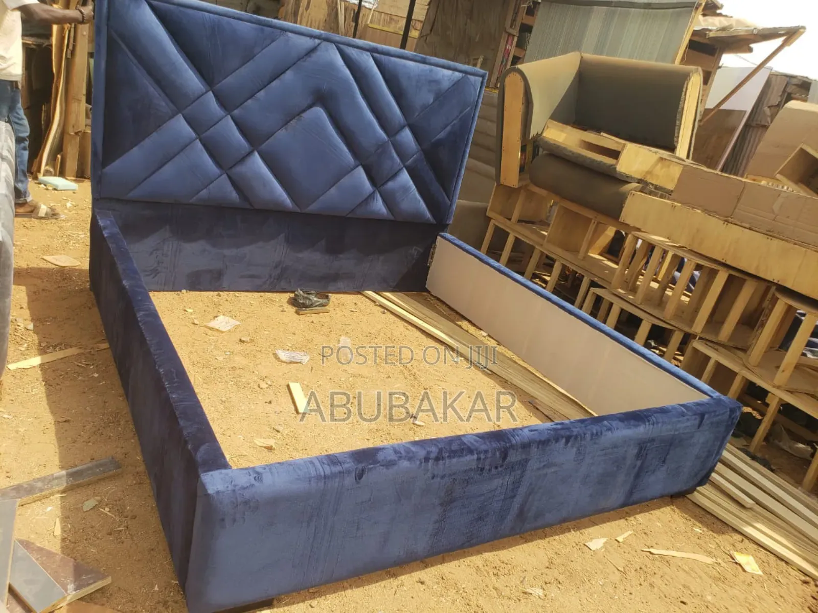 New Padded Bed Frame 6by6 Very Solid