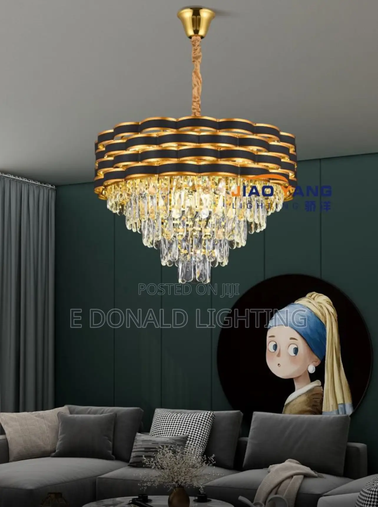 Crystal Black and Gold Body Light