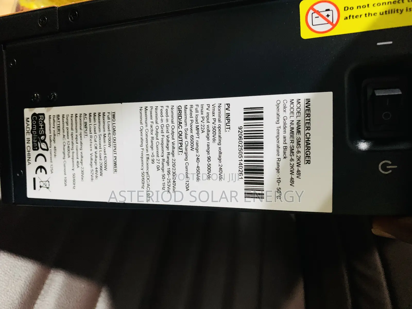 6.2kva 48v SMS Solar Inverter