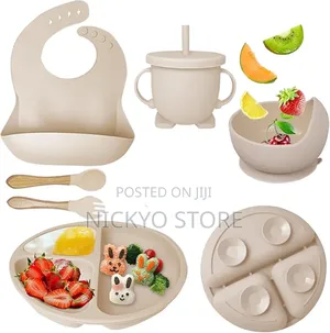  Silicone Baby Cutlery Feeding Set