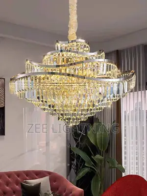 800mm Round Full Beaded Crystal Chandelier With Led/Bulbs