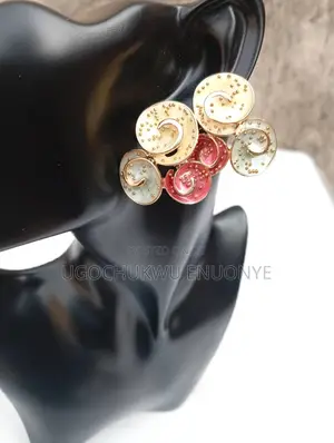 Multicolor Spiral Stud Earrings