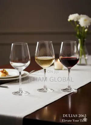 6 Pieces Set Clear Wine Glass Cup