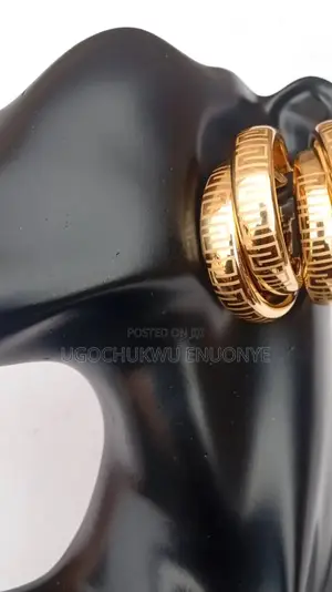 Gold Greek Key Hoop Earrings