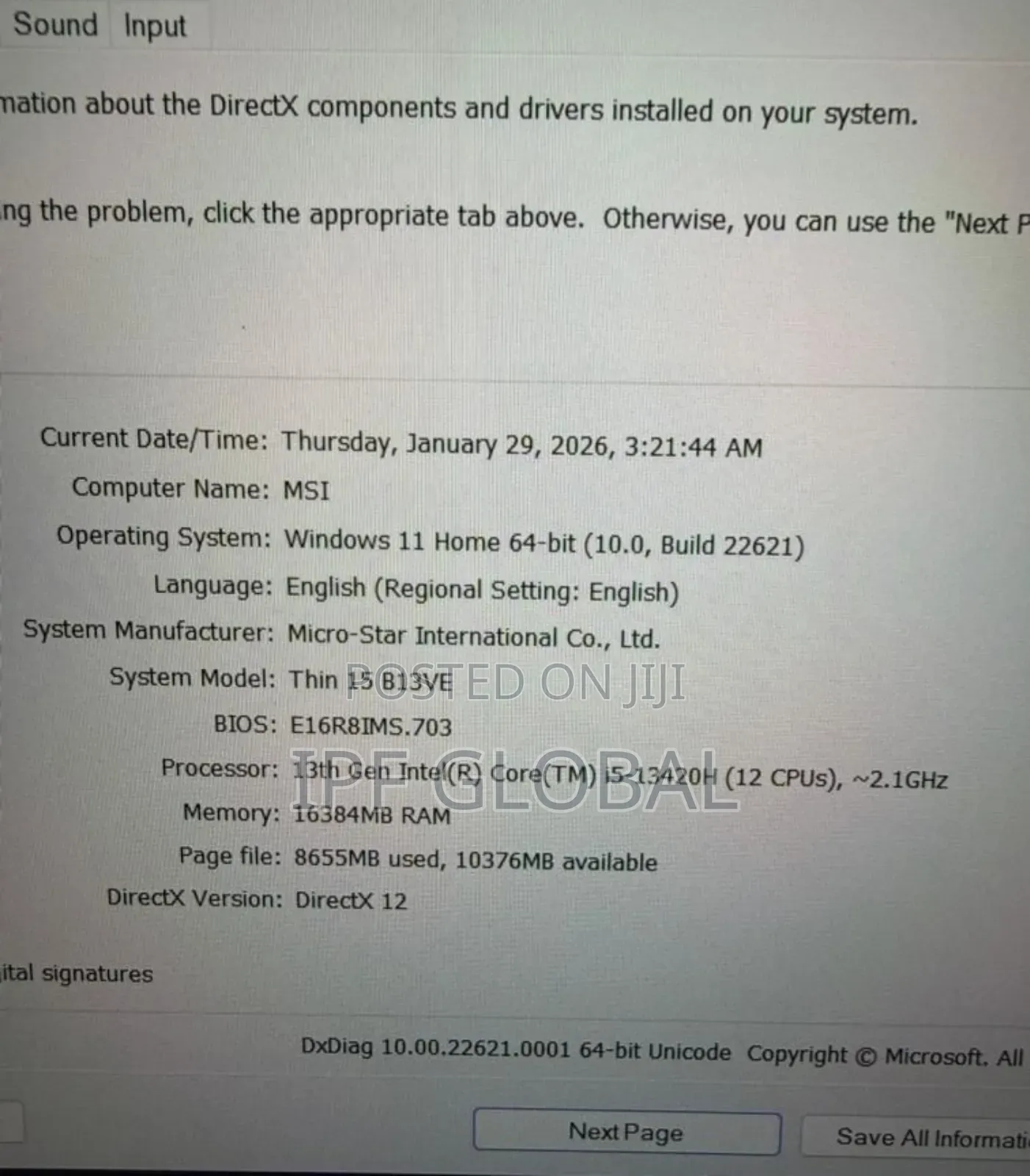 Laptop MSI 16GB Intel Core I5 SSD 512GB
