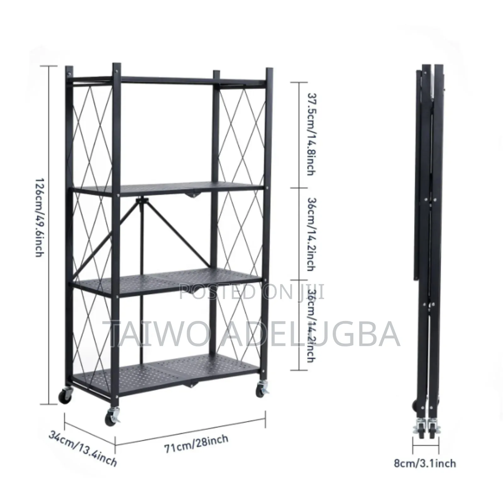 4 Layers Foldable Kitchen Shelf