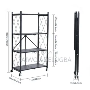 4 Layers Foldable Kitchen Shelf