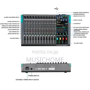12 Channels Bluetooth Mixer Available