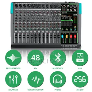 12 Channels Bluetooth Mixer Available
