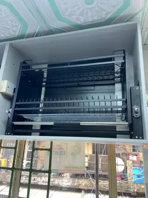 80cm Black Pull Down Plate Rack