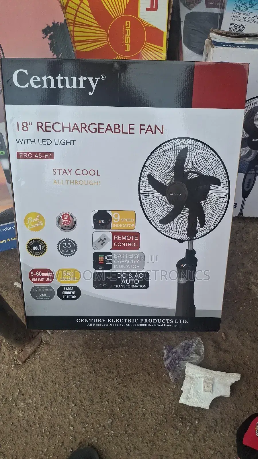 Century Rechargeable Fan Digital