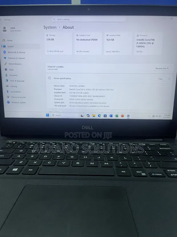 Laptop Dell Latitude 3400 16GB Intel Core I5 SSD 256GB - Auxano