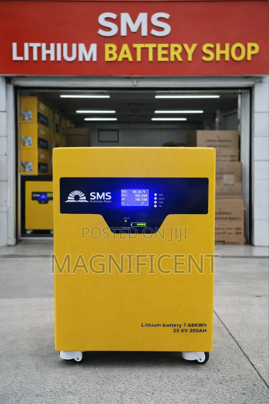 7.6kwh 25v,300ah SMS Lithium Battery