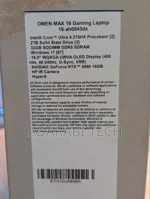 New Laptop HP Omen Max 16 32GB Intel Core Ultra 9 SSD 2T