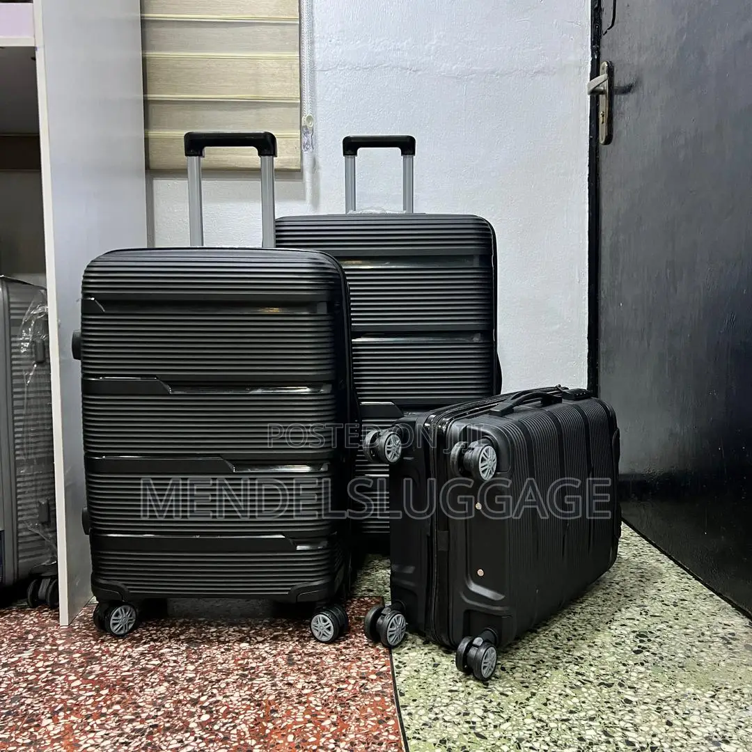 3-in-1 Black Goodpartner Spinner Luggage Set
