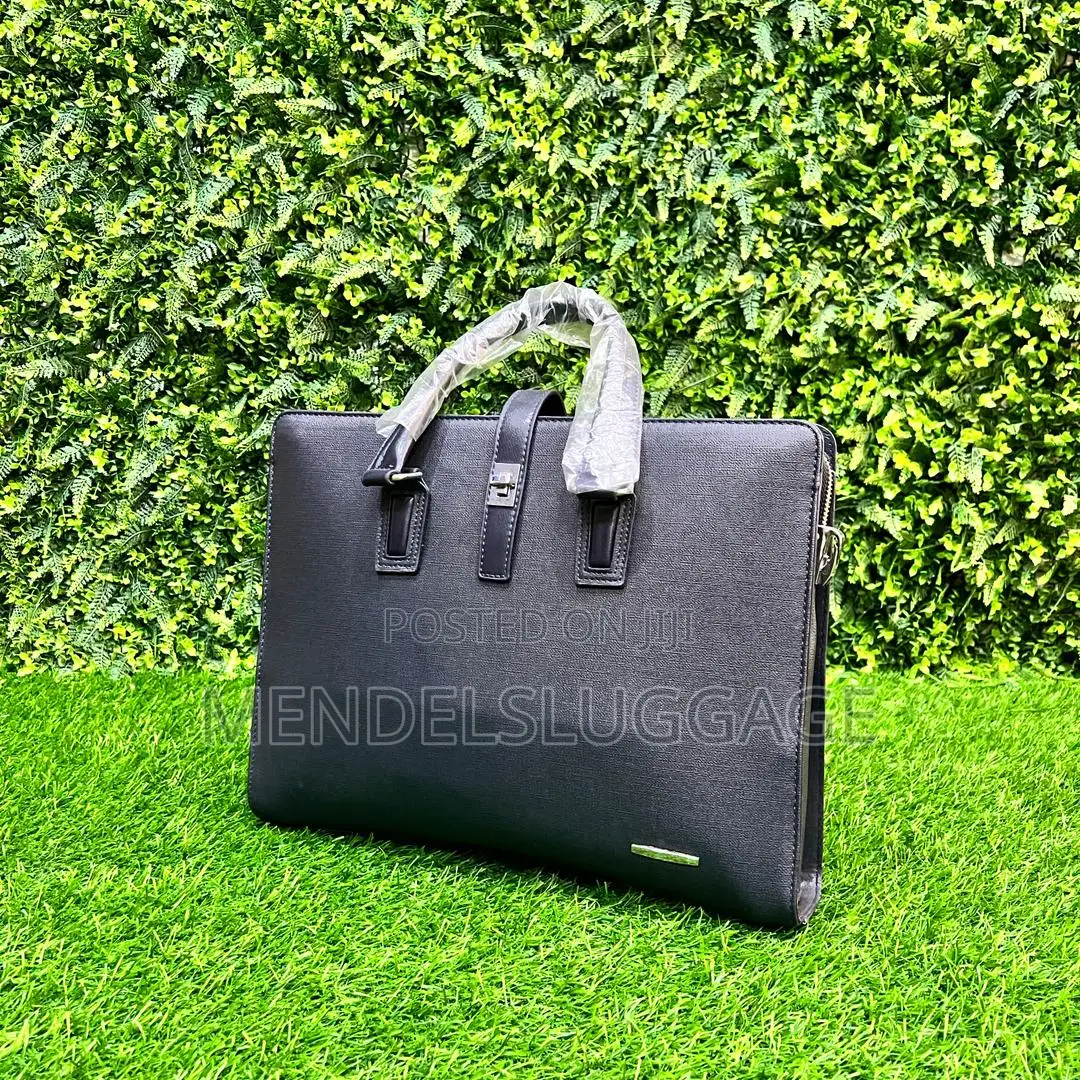 Classic Black Mont Blanc Office Briefcase for Work Business